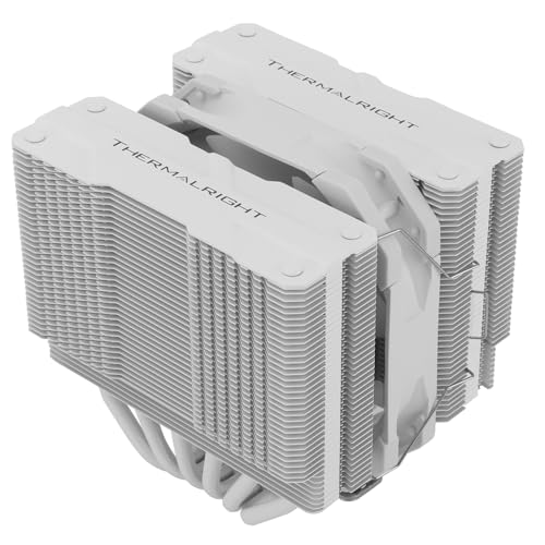 Thermalrlght Peerless Assassin 120 Mini refroidisseur de processeur blanc, 6 tuyaux de chaleur, refroidissement double tour PC, refroidissement de processeur d'ordinateur de 135 mm de haut pour AMD