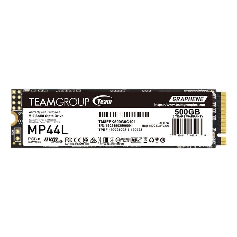 team-group Disque Dur Team Group MP44L 500GB M.2 PCIe 4.0 NVMe 5000MB s Dissipateur Graphene