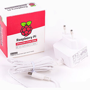 Raspberry Alimentation secteur USB C 5V 3A White
