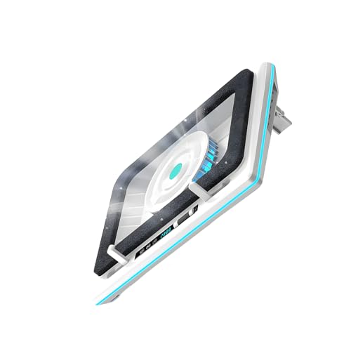 Tsophreniq Base de refroidissement efficace à mouvement d'air rapide pour ordinateur portable avec vitesse variable et support ergonomique pour ordinateurs portables de jeu de 15,6 à 19 pouces