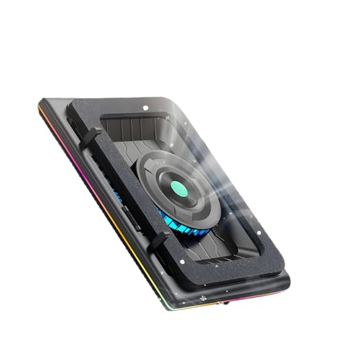 Tsophreniq Base de refroidissement efficace à mouvement d'air rapide pour ordinateur portable avec vitesse variable et support ergonomique pour ordinateurs portables de jeu de 15,6 à 19 pouces