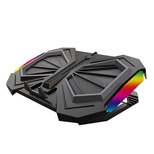 KieTeiiK Refroidisseur pour ordinateur portable de 120 mm alimenté par USB avec base de refroidissement turbo ventilateur 4 hauteurs réglables pour ordinateur portable de 11 à 16 pouces