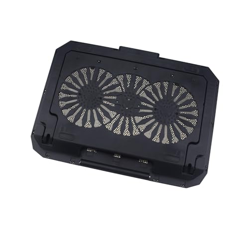 Whoasyst Support de refroidissement pour ordinateur portable - Double ventilateur silencieux - Durabilité - Amovible - Support ergonomique pour ordinateur portable