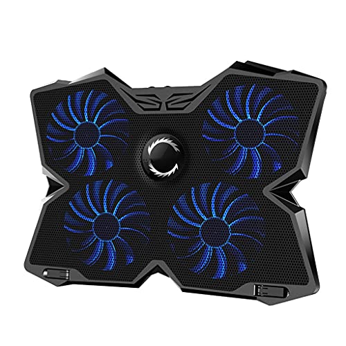 Refroidisseur pour ordinateur portable avec quatre ventilateurs et 2 ports USB pour ordinateur portable de 14 à 17 pouces (couleur B)