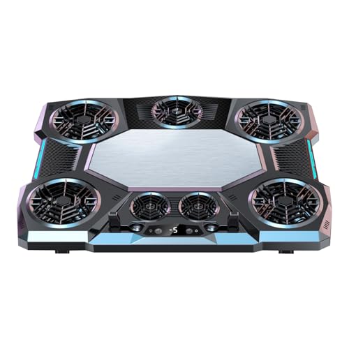 Tapis de Refroidissement pour Ordinateur Portable, Refroidisseur d ' Ordinateur Portable de Jeu, Ventilateur de de Refroidissement pour Ordinateurs Portables de 12 à 21 Pouces, Hauteur réglable