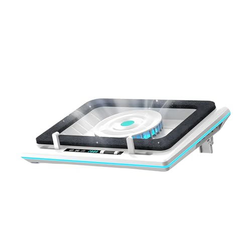 Tapis de refroidissement de qualité supérieure pour ordinateur portable avec vitesse réglable et lumières LED pour ordinateurs portables de 15,6 à 19 pouces