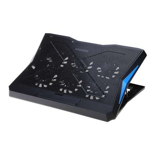 Kalttoy Refroidisseur pour ordinateur portable - 6 LED silencieuses jusqu'à 45,7 cm - Rehausseurs d'écran réglables à 6 angles réglables