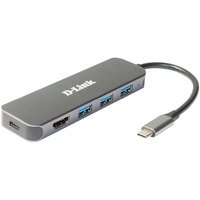 D-Link Hub USB 5-en-1 D-Link DUB-2333 avec HDMI 60W Black