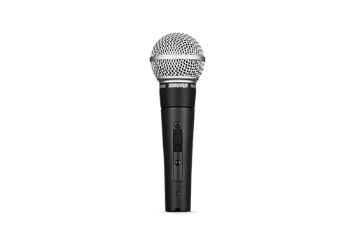 Shure SM58SE Microphone Vocal Dynamique cardioïde avec Interrupteur on Off, Filtre Pop intégré, Clip Micro A25D, Sac de Rangement, connecteur XLR à 3 Broches (SM58S)