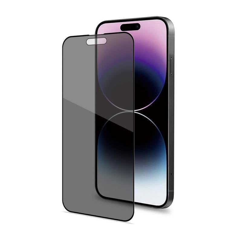 Celly Protector de pantalla Privacy Celly pour iPhone 15 Pro Max, Verre trempé, Black