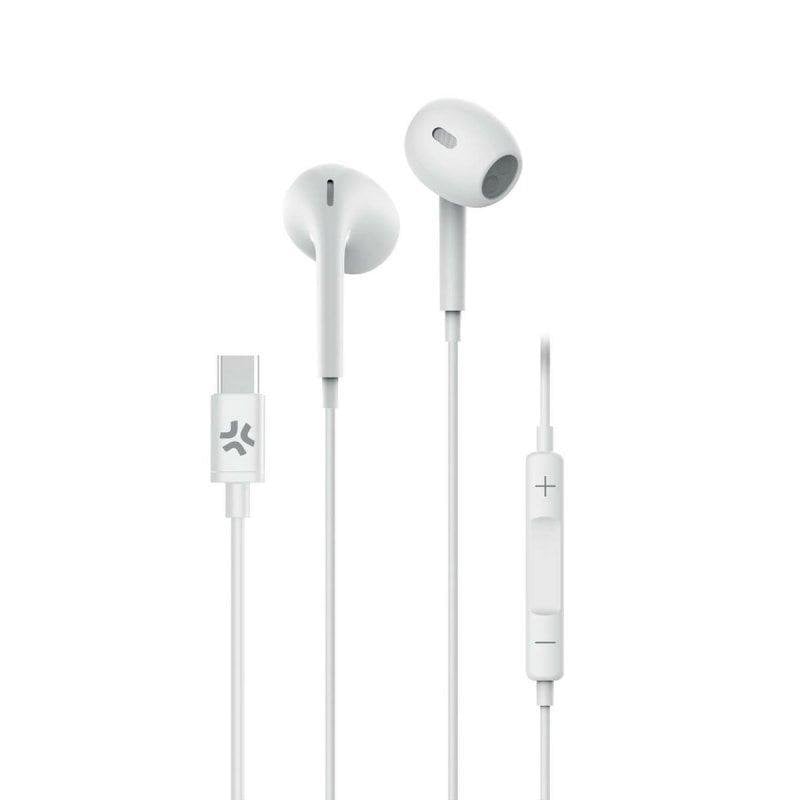 Celly Auriculares Celly UP1300TYPECWH avec câble USB-C In-ear pour appels et musique Blancs