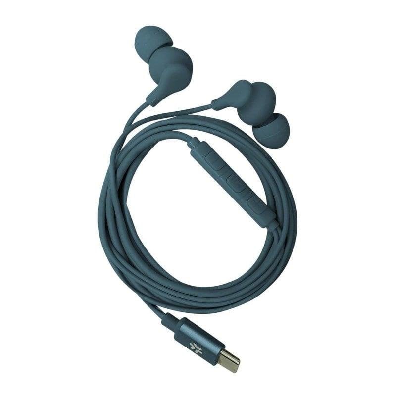 Celly Auriculares Celly UP1600TYPECBL filaires USB-C pour appels et musique Blue
