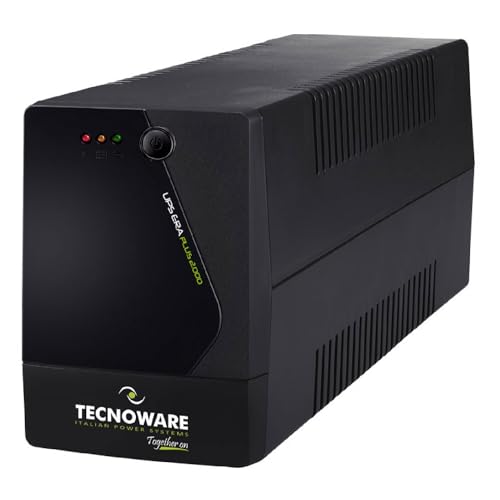 Tecnoware Power Systems ASI ERA PLUS 2000 Alimentation sans interruption - 6 sorties IEC - Autonomie jusqu’à 40 min - Puissance 200VA Noir