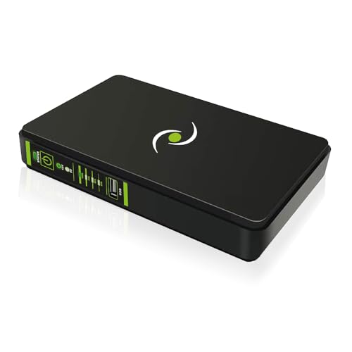 Tecnoware UPS Era Plus DC pour WiFi Modem, vidéosurveillance, Pas pour PC Gaming Console, Powerbank 8800mAh, POE 24V 48V, Protection surtensions et coupures Jusqu’à 240 Min