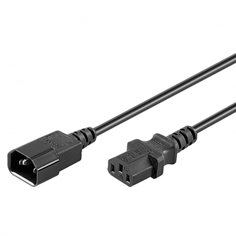 ewent Câble d'alimentation d'extension Ewent C14 vers C13 mâle femelle 1,8 m Black