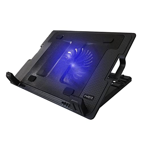 EWENT EW1258 - Support pour ordinateur portable 17 avec système de refroidissement et sélection de l'angle de vue