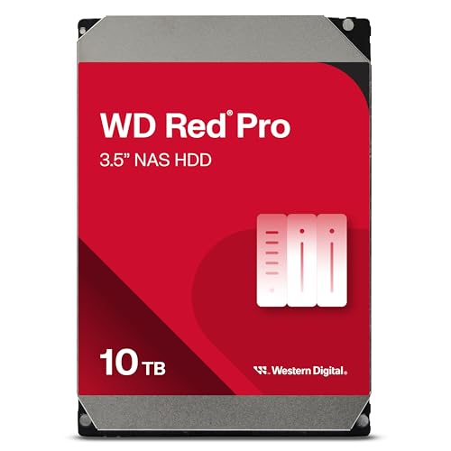 WD Red Pro 10 To NAS Disque Dur Interne 3,5 - 7200 RPM Classe, SATA 6 Gb s, CMR, Cache de 512 Mo