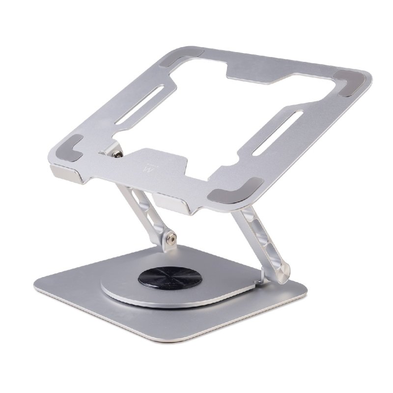 ewent Support pour ordinateur portable Ewent EW1267 en aluminium avec base rotative à 360°, hauteur réglable et pliable