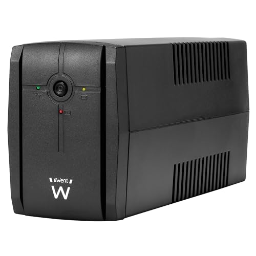 Ewent Alimentation sans Interruption,Off-Line UPS,Onduleur 780VA (390W) 250V,Protection Contre Les surtensions et Les coupures de Courant,2 Prises Schuko EU,AVR Line Interactive pour PC,Modem,Console
