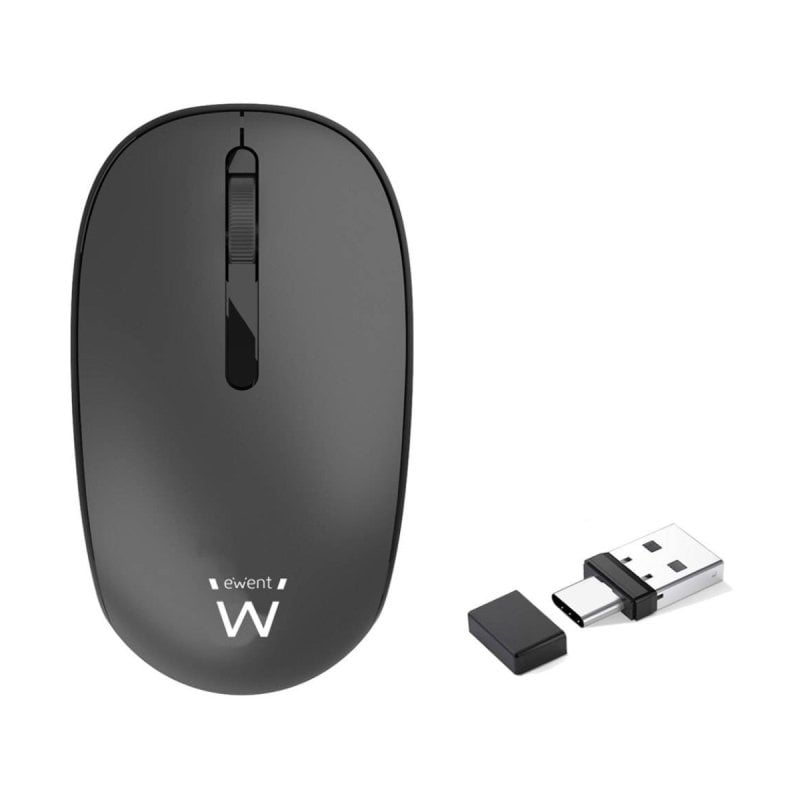ewent Souris sans fil Ewent 1000 DPI, clic silencieux, USB-A USB-C, économie d'énergie