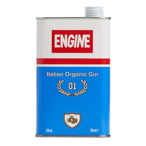 ENGINE - Gin distillé - Origine Italie - Alcool 42 - Notes de Citron Baies de Genévrier - Idéal en cocktail Gin Tonic - 70cl
