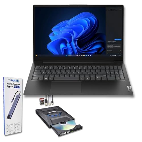 Lenovo V15 G5 Ordinateur portable 15,6 Full HD Intel Core i5-13420H 13e Gen 8 Core 4,6 GHz | 16 Go DDR5 | SSD 1 To NVMe | Wi-Fi 6 | Windows 11 Pro Docking Station graveur DVD