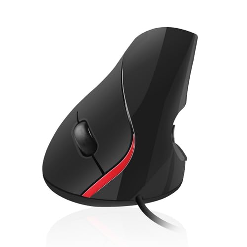 Souris Ergonomique Verticale – Souris sans Fil Filaire avec Design Vertical, Réduit la Fatigue du Poignet, Idéal pour Bureau et Travail Prolongé (Ewent)