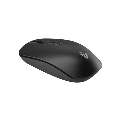 VulTech MW-10 Souris sans Fil Optique silencieuse, 1600 DPI, sans Fil 2,4 GHz, 3 Touches molette défilement commutateur DPI, ambidextre, Compatible avec Notebook PC MacBook Linux - Noir