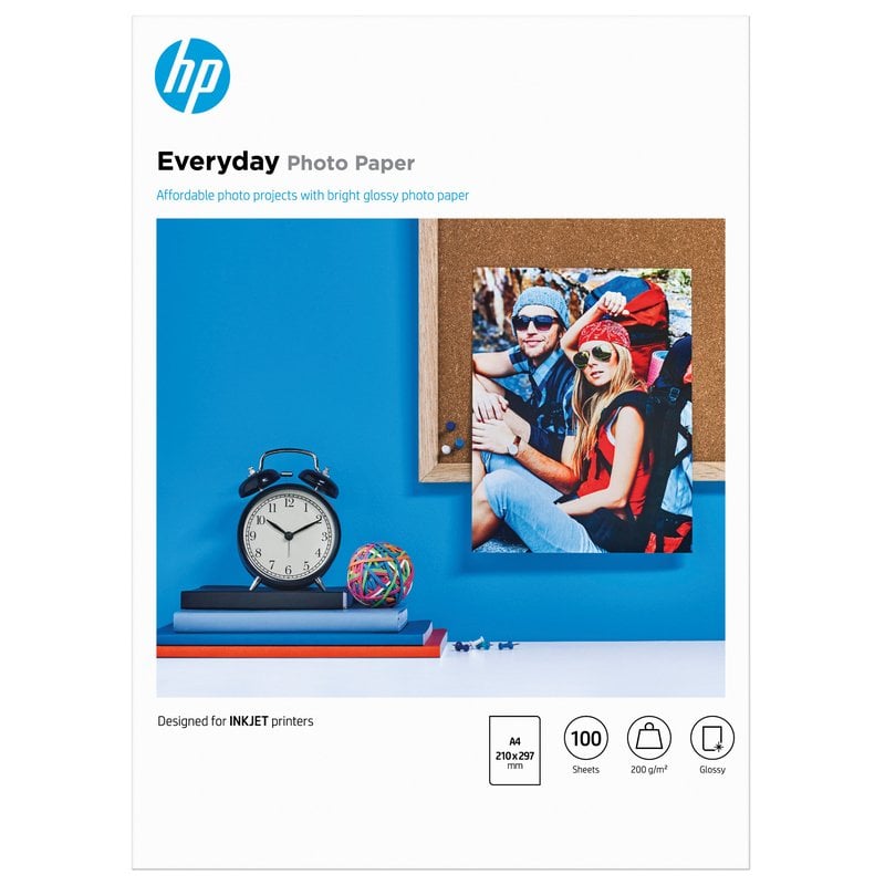 HP Papel Fotográfico 100 Hojas A4 200gr.