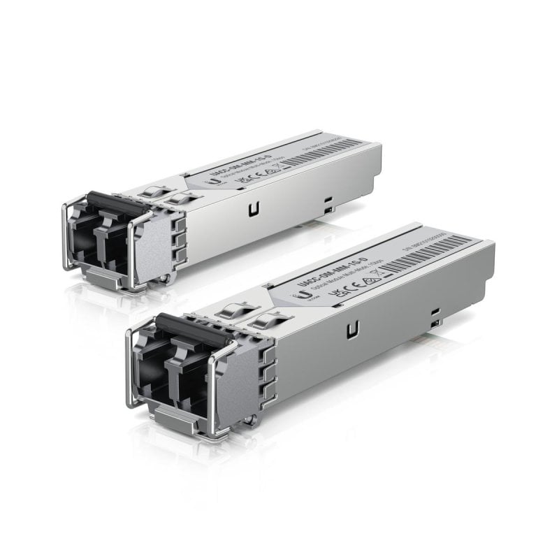 Ubiquiti UACC-OM-MM-1G-D-2 Transcepteur Fibre Optique SFP Multi-Mode 1000 Mbit s (2 Unités)