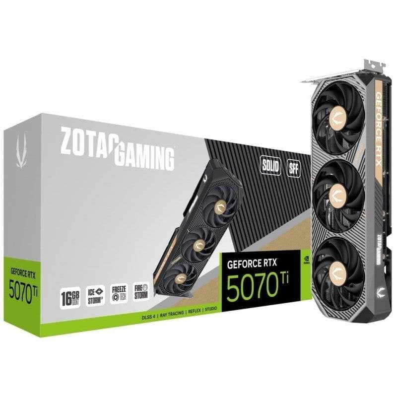 Zotac Carte Graphique Zotac GeForce RTX 5070 Ti SOLID SFF 16GB GDDR7 Reflex 2 RTX AI DLSS4