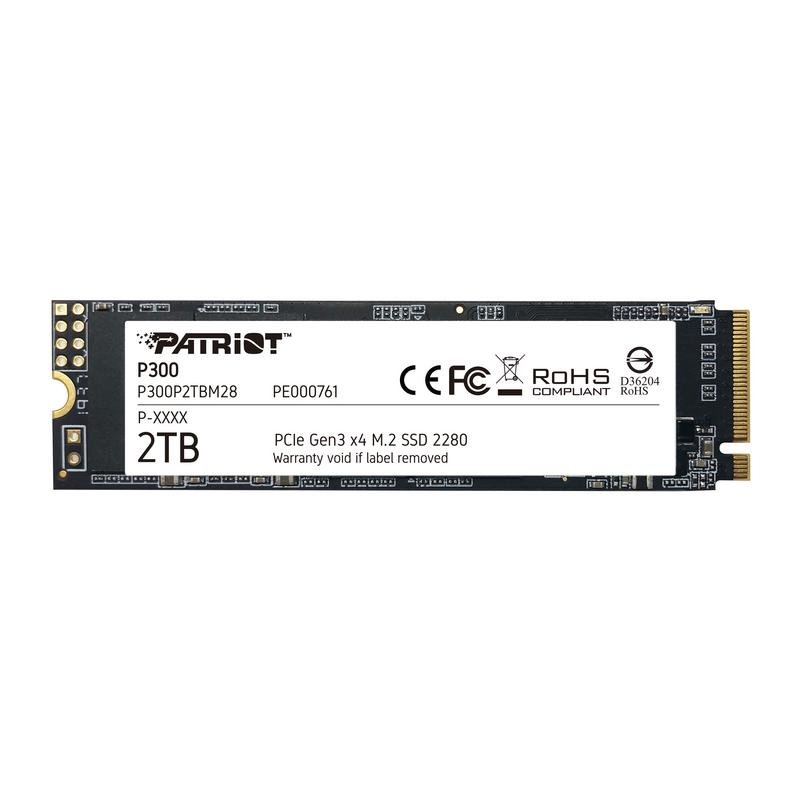 Patriot Disque Dur Patriot P300 2TB SSD M.2 NVMe PCIe 3.0 2100MB s Lecture