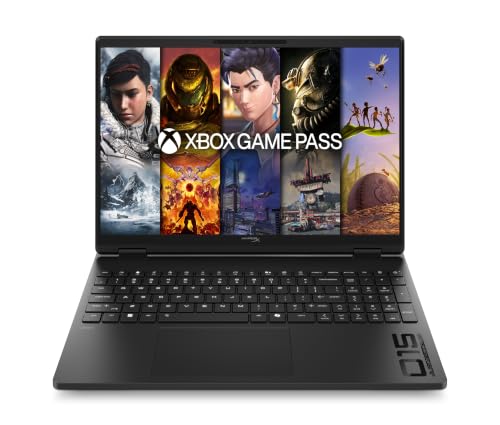 HP HyperX Omen 15-gb0700sf Ordinateur Portable Gaming 15.3 2K IPS, PC Portable Gamer (AMD Ryzen 9 8940HX, RAM 16 Go, SSD 512 Go, RTX 5070 8GB VRAM, Windows 11), Laptop Noir, AZERTY