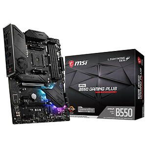 MSI Carte mère MSI MPG B550 Gaming Plus AMD B550 AM4 DDR4 ATX Sans WiFi RGB