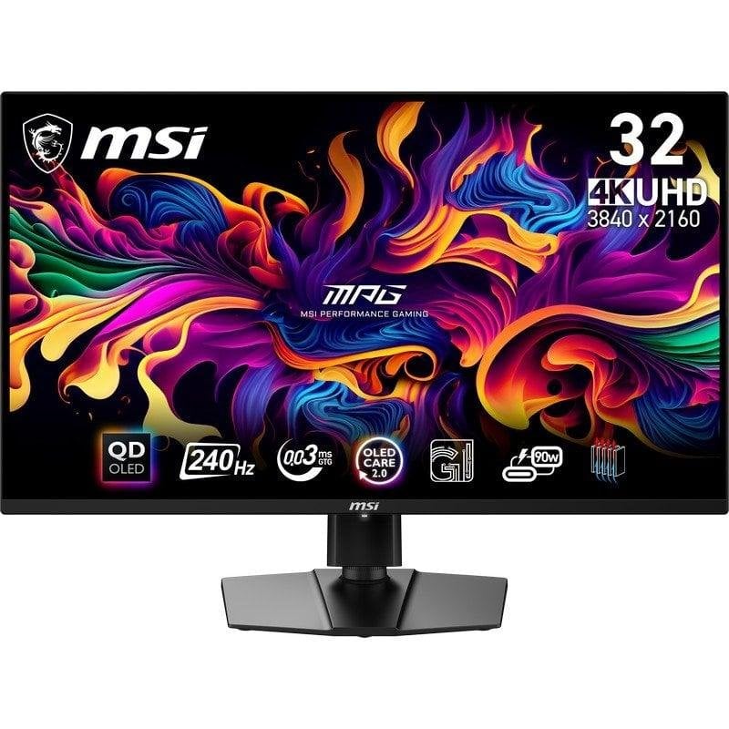 MSI Écran PC MSI MPG 321URX QD-OLED 31.5 Ultra HD 4K 240Hz QD-OLED FreeSync Premium Pro USB-C