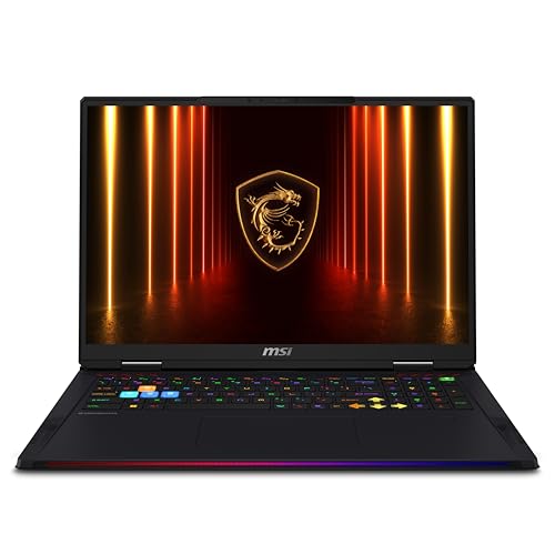 MSI Ordinateur portable de jeu Raider A18 HX 18 120 Hz UHD AMD Ryzen 9-9955HX3D, NVIDIA Geforce RTX 5080, 64 Go DDR5, 2 To NVMe SSD, Type C, Wi-Fi 7, Win 11 Pro Noir A9WIG-082US