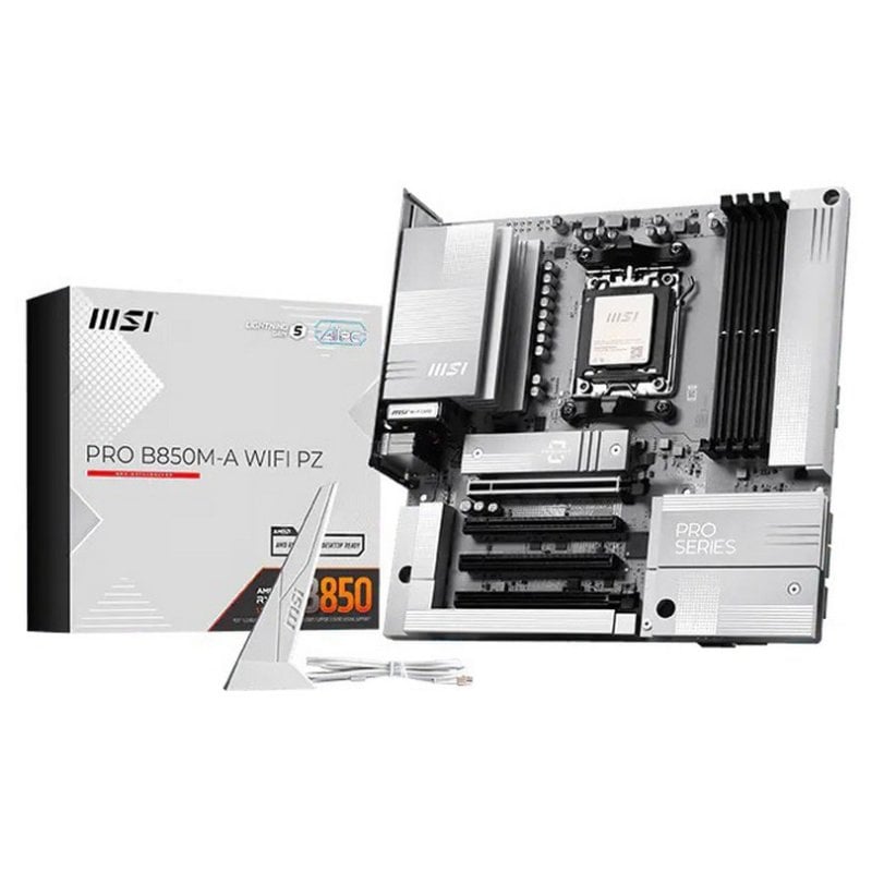 MSI Carte mère MSI PRO B850M-A WIFI PZ B850 AM5 DDR5 Micro-ATX Wi-Fi 7 PCIe 5.0