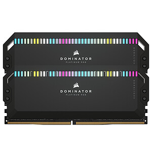 Corsair Dominator RGB Black 2x16Go 32 Go DDR5 6400 MHz CL32

