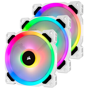 Corsair LL120 RGB - 120 mm (White - Pack de 3) Controleur et Hub RGB ( 5 de rA©duction avec le code promo VAULT )