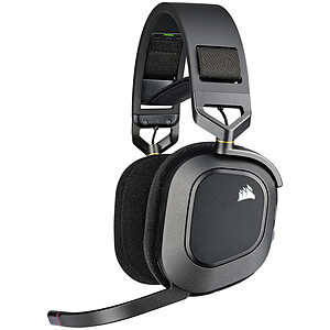 Corsair Casque de jeu sans fil Corsair HS80 RGB Black