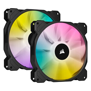 Corsair SP140 RGB Elite - Black - 140 mm (Pack de 2) Lighting Node Core