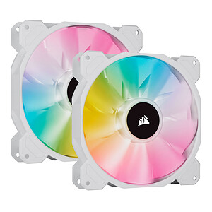 Corsair SP140 RGB Elite - White - 140 mm (Pack de 2) Lighting Node Core