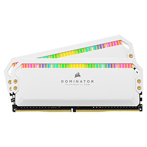 Corsair Dominator 16 Go 2x8Go DDR4 3200 MHz CL16 White CMT16GX4M2E3200C16W  au meilleur Prix - Comparateur Gamer