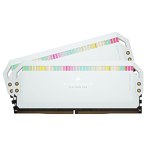 Corsair Dominator DDR5 32 Go 2x16Go 6200 MHz CL36 White
