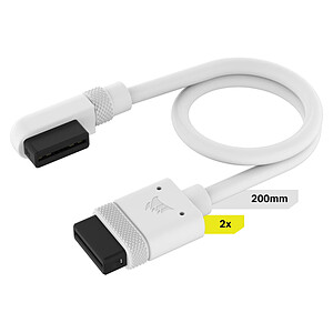 Corsair iCue Link 90A� Cable 200mm x 2 White