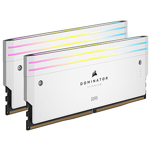 Corsair Corsair Dominator Titanium DDR5 6000 MHz 48 Go 2 x 24 Go CL30 XMP White