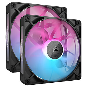 Corsair iCue Link RX140 RGB Kit de demarrage Black - 140 mm (Pack de 2)