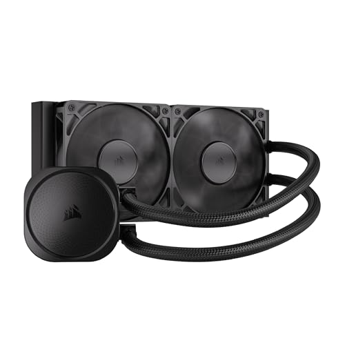 CORSAIR Nautilus 240 RS Refroidisseur Liquide pour CPU – 240mm AIO – Faible Bruit – Connexion Directe de Carte Mère – Intel LGA 1851 1700, AMD AM5 AM4 – 2X RS120 Ventilateurs Inclus – Noir