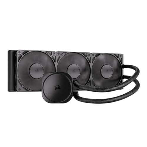 CORSAIR Nautilus 360 RS Refroidisseur Liquide pour CPU – 360mm AIO – Faible Bruit – Connexion Directe de Carte Mère – Intel LGA 1851 1700, AMD AM5 AM4 – 3X RS120 Ventilateurs Inclus – Noir
