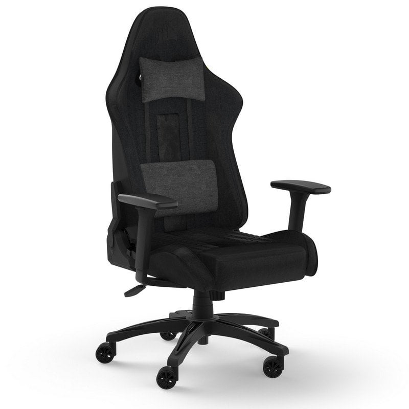 Corsair Chaise de jeu Corsair TC100 RELAXED en tissu Black avec coussins Grey